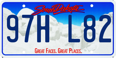 SD license plate 97HL82