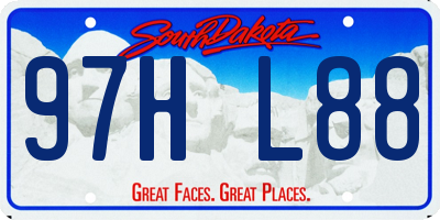 SD license plate 97HL88