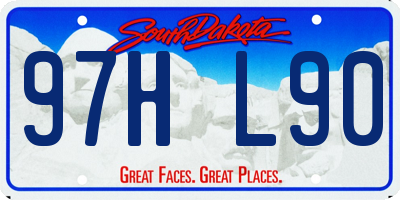 SD license plate 97HL90