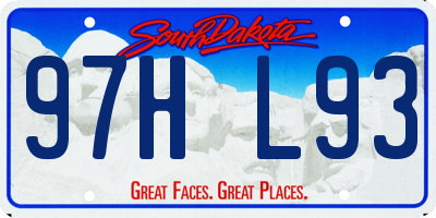 SD license plate 97HL93