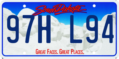SD license plate 97HL94