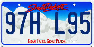 SD license plate 97HL95