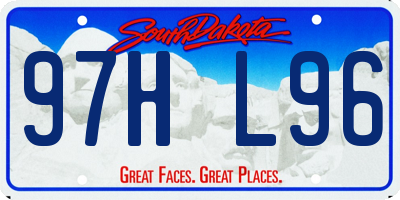 SD license plate 97HL96