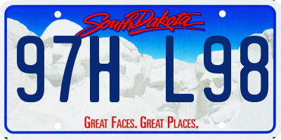 SD license plate 97HL98