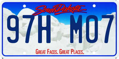 SD license plate 97HM07