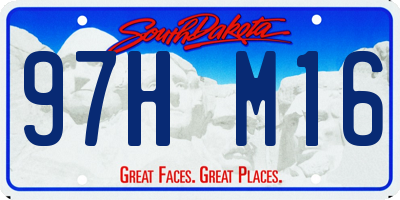 SD license plate 97HM16