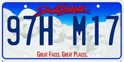 SD license plate 97HM17