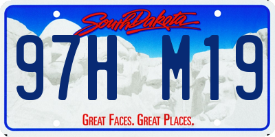 SD license plate 97HM19