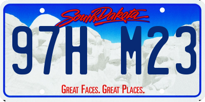 SD license plate 97HM23