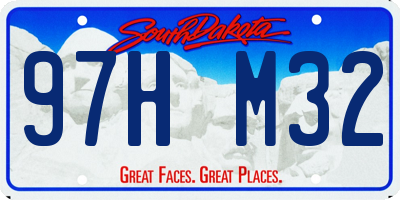 SD license plate 97HM32