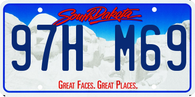 SD license plate 97HM69