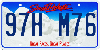 SD license plate 97HM76