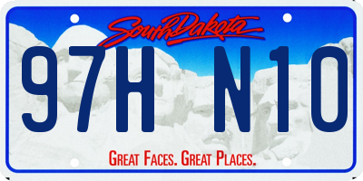 SD license plate 97HN10