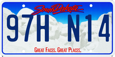 SD license plate 97HN14