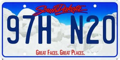 SD license plate 97HN20