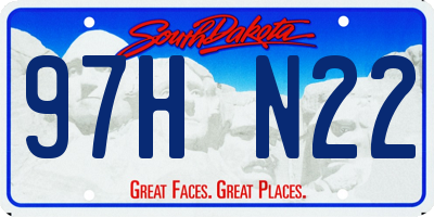 SD license plate 97HN22