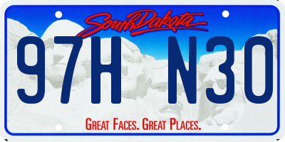 SD license plate 97HN30