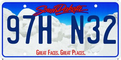 SD license plate 97HN32