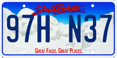 SD license plate 97HN37