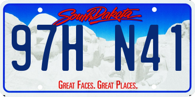 SD license plate 97HN41