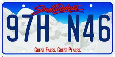SD license plate 97HN46