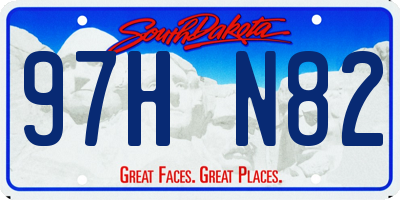 SD license plate 97HN82
