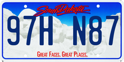 SD license plate 97HN87