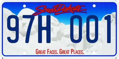 SD license plate 97HO01