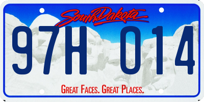 SD license plate 97HO14