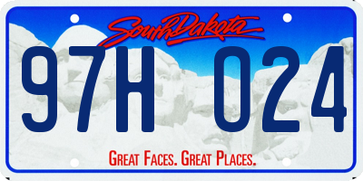 SD license plate 97HO24