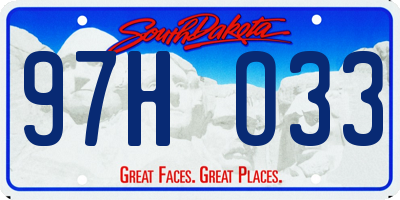 SD license plate 97HO33