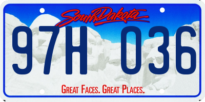 SD license plate 97HO36