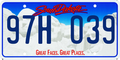 SD license plate 97HO39