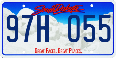SD license plate 97HO55