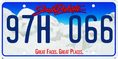 SD license plate 97HO66