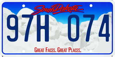SD license plate 97HO74