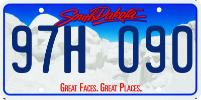 SD license plate 97HO90