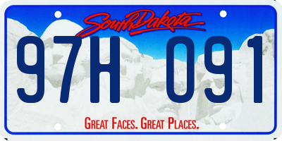 SD license plate 97HO91
