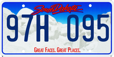 SD license plate 97HO95