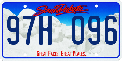 SD license plate 97HO96