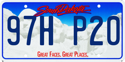 SD license plate 97HP20