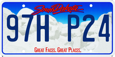 SD license plate 97HP24