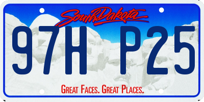 SD license plate 97HP25