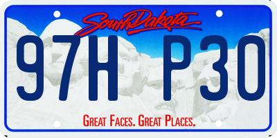 SD license plate 97HP30