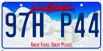 SD license plate 97HP44