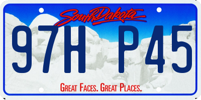 SD license plate 97HP45