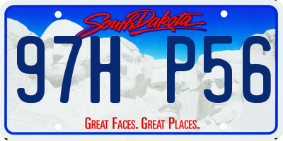 SD license plate 97HP56