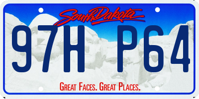 SD license plate 97HP64