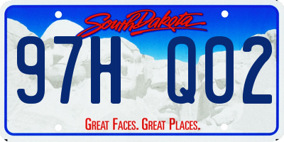 SD license plate 97HQ02