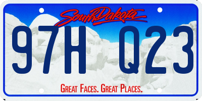 SD license plate 97HQ23